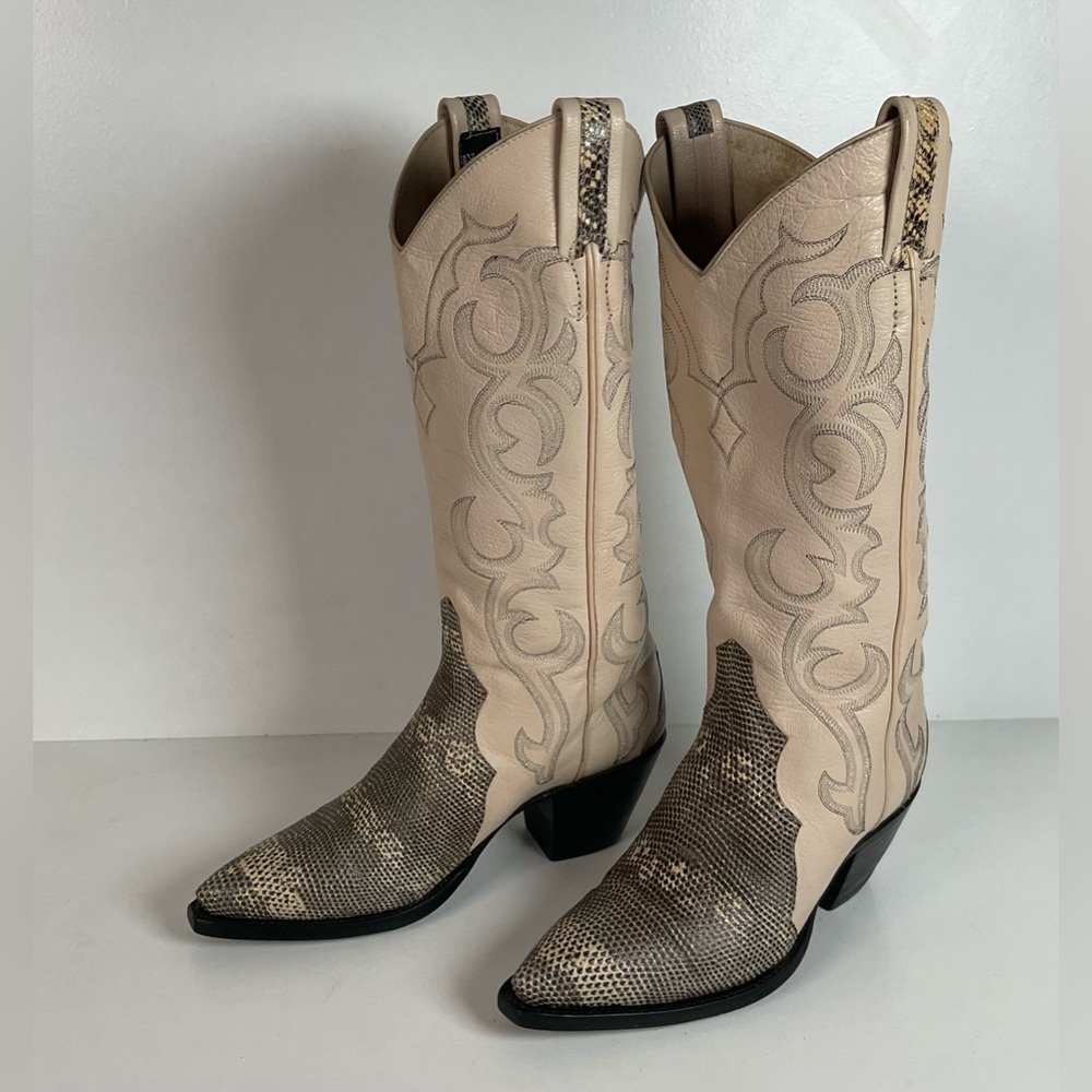 Vintage Lizard Skin Cowgirl Boots | USA Made | Custom | 1980s | Women’s 6 B